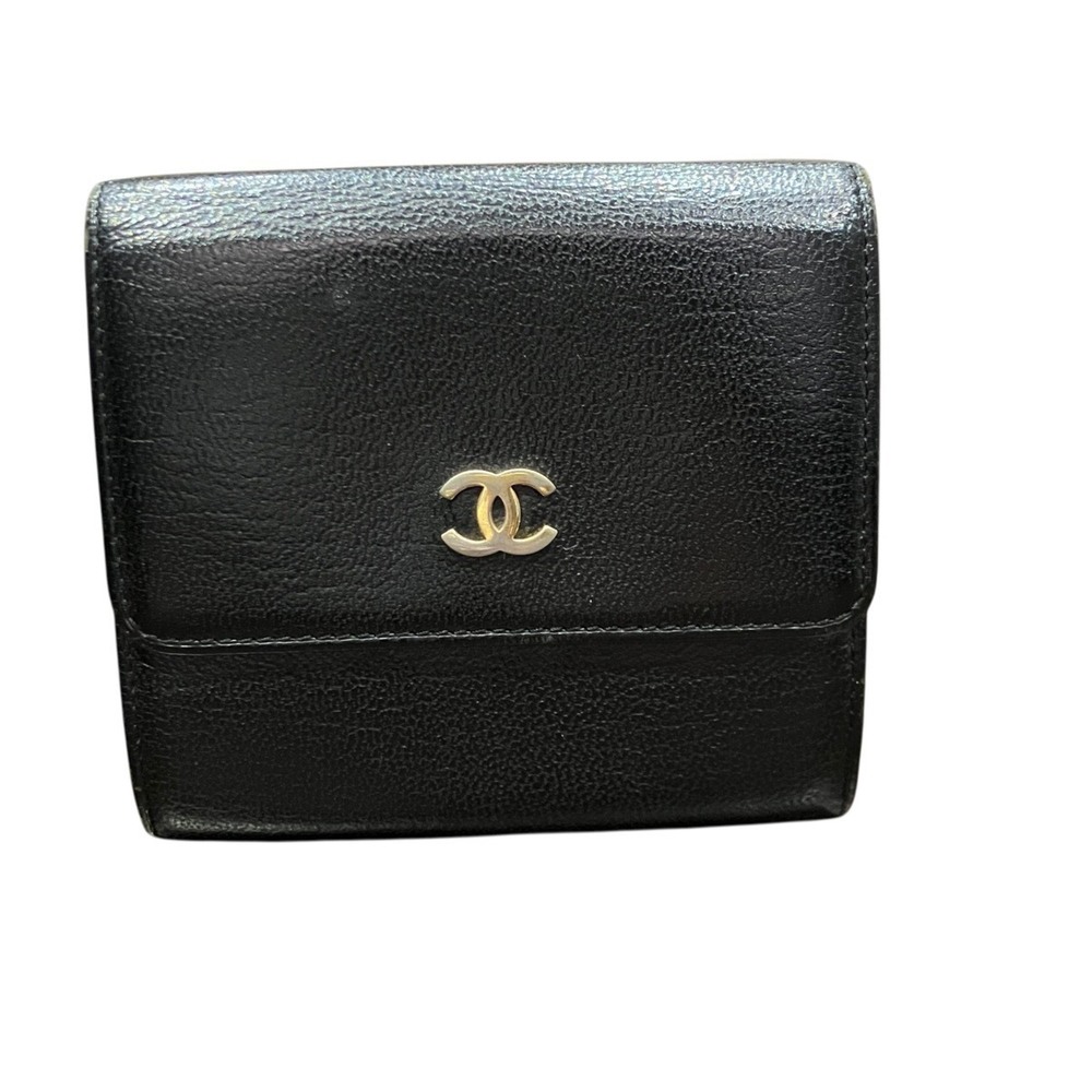 Chanel CHANEL Tri-fold wallet Coco Mark Leather